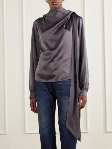Acne Studios Silk-satin Blouse | Thumbnail 3 Acne Studios Silk-satin Blouse | Thumbnail 3