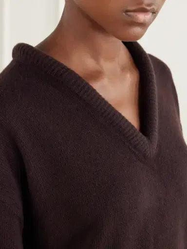 Acne Studios Layered Striped Poplin-trimmed Wool Sweater | Thumbnail 5 Acne Studios Layered Striped Poplin-trimmed Wool Sweater | Thumbnail 5