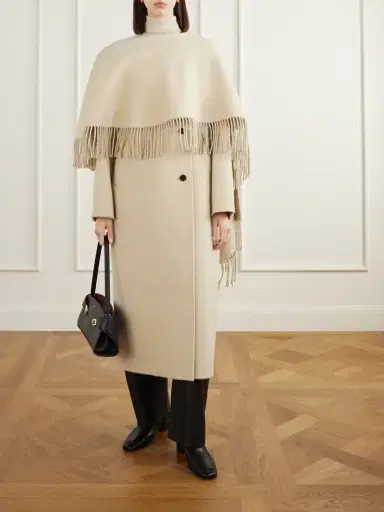 RÓHE Layered Fringed Wool And Alpaca-blend Coat | Thumbnail 2 RÓHE Layered Fringed Wool And Alpaca-blend Coat | Thumbnail 2