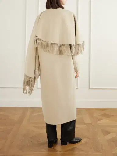 RÓHE Layered Fringed Wool And Alpaca-blend Coat | Thumbnail 4 RÓHE Layered Fringed Wool And Alpaca-blend Coat | Thumbnail 4
