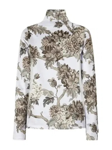 Acne Studios Edenise Printed Stretch-jersey Turtleneck Top | Thumbnail 1 Acne Studios Edenise Printed Stretch-jersey Turtleneck Top | Thumbnail 1