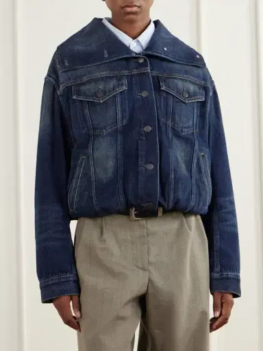Acne Studios Gathered Denim Jacket | Thumbnail 3 Acne Studios Gathered Denim Jacket | Thumbnail 3