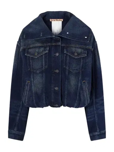 Acne Studios Gathered Denim Jacket | Thumbnail 1 Acne Studios Gathered Denim Jacket | Thumbnail 1