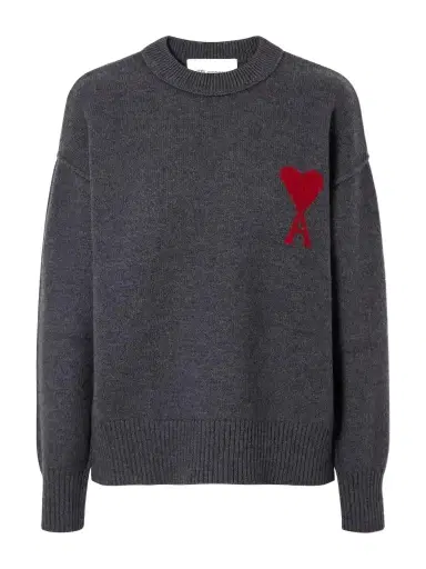 AMI PARIS Adc Intarsia Wool Sweater | Thumbnail 1 AMI PARIS Adc Intarsia Wool Sweater | Thumbnail 1