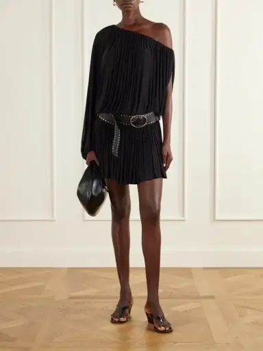 Christopher Esber Bayamo Belted One-shoulder Mesh Mini Dress | Thumbnail 2 Christopher Esber Bayamo Belted One-shoulder Mesh Mini Dress | Thumbnail 2