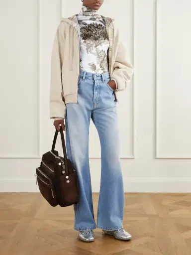 Acne Studios Lace-up Suede And Leather Ballet Flats | Thumbnail 4 Acne Studios Lace-up Suede And Leather Ballet Flats | Thumbnail 4