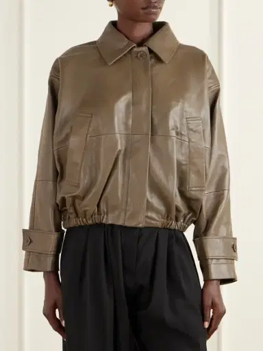 RÓHE Gathered Leather Jacket | Thumbnail 3 RÓHE Gathered Leather Jacket | Thumbnail 3