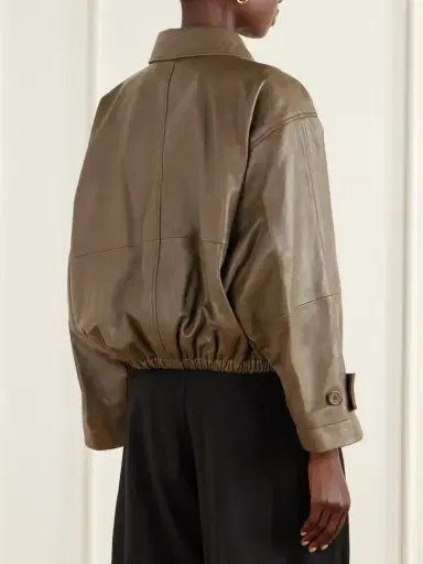 RÓHE Gathered Leather Jacket | Thumbnail 4 RÓHE Gathered Leather Jacket | Thumbnail 4