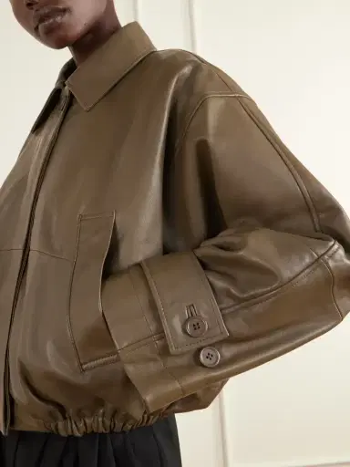 RÓHE Gathered Leather Jacket | Thumbnail 5 RÓHE Gathered Leather Jacket | Thumbnail 5