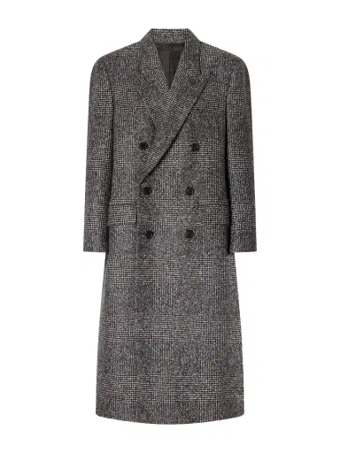 Nili Lotan Edmond Double-breasted Checked Wool-blend Long Coat | Thumbnail 1 Nili Lotan Edmond Double-breasted Checked Wool-blend Long Coat | Thumbnail 1