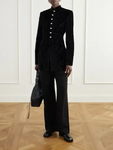 Ann Demeulemeester Yana Paisely-embroidered Velvet Jacket | Thumbnail 2 Ann Demeulemeester Yana Paisely-embroidered Velvet Jacket | Thumbnail 2