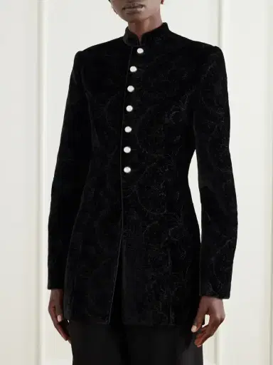 Ann Demeulemeester Yana Paisely-embroidered Velvet Jacket | Thumbnail 3 Ann Demeulemeester Yana Paisely-embroidered Velvet Jacket | Thumbnail 3