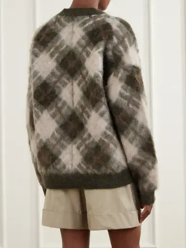 Acne Studios Katch Intarsia Mohair Wool-blend Cardigan | Thumbnail 4 Acne Studios Katch Intarsia Mohair Wool-blend Cardigan | Thumbnail 4