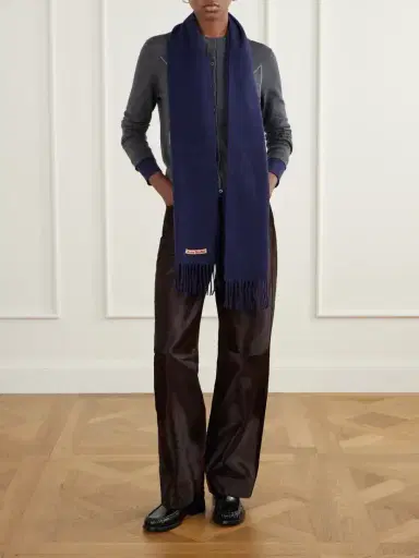 Acne Studios Fringed Wool Scarf | Thumbnail 2 Acne Studios Fringed Wool Scarf | Thumbnail 2