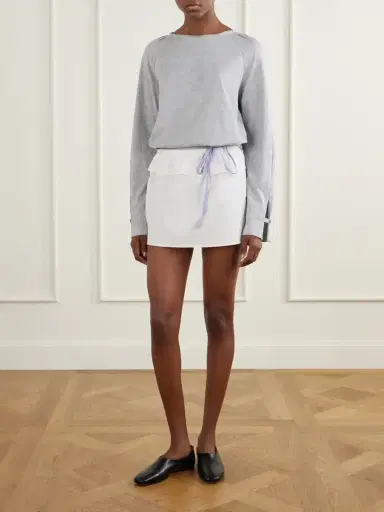 Deiji Studios Flounce Layer Organic Cotton-poplin Mini Skirt | Thumbnail 2 Deiji Studios Flounce Layer Organic Cotton-poplin Mini Skirt | Thumbnail 2