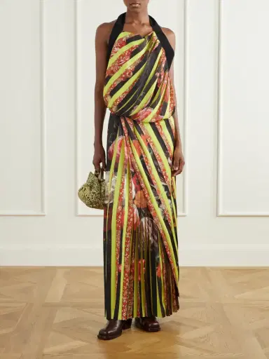 Dries Van Noten Printed Satin Maxi Dress | Thumbnail 2 Dries Van Noten Printed Satin Maxi Dress | Thumbnail 2