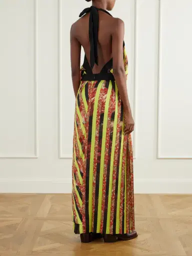Dries Van Noten Printed Satin Maxi Dress | Thumbnail 3 Dries Van Noten Printed Satin Maxi Dress | Thumbnail 3