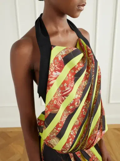 Dries Van Noten Printed Satin Maxi Dress | Thumbnail 4 Dries Van Noten Printed Satin Maxi Dress | Thumbnail 4