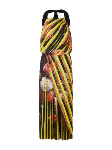 Dries Van Noten Printed Satin Maxi Dress | Thumbnail 1 Dries Van Noten Printed Satin Maxi Dress | Thumbnail 1