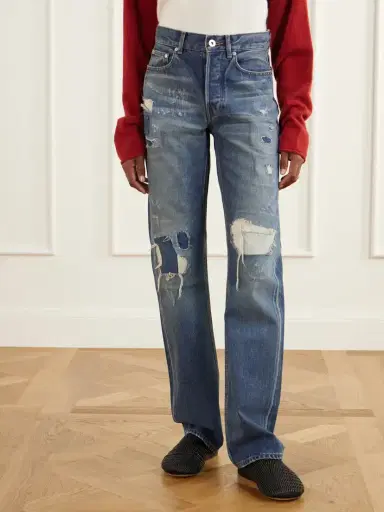 JW Anderson Distressed Mid-rise Straight-leg Jeans | Thumbnail 3 JW Anderson Distressed Mid-rise Straight-leg Jeans | Thumbnail 3