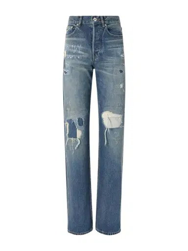 JW Anderson Distressed Mid-rise Straight-leg Jeans | Thumbnail 1 JW Anderson Distressed Mid-rise Straight-leg Jeans | Thumbnail 1