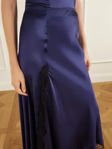 Isabel Marant Alexandra Lace-detailed Silk-blend Satin Midi Skirt | Thumbnail 5 Isabel Marant Alexandra Lace-detailed Silk-blend Satin Midi Skirt | Thumbnail 5