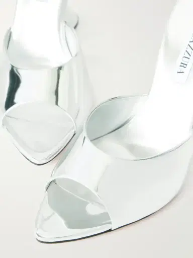 Aquazzura Bisous 95 Metallic Leather Wedge Sandals | Thumbnail 5 Aquazzura Bisous 95 Metallic Leather Wedge Sandals | Thumbnail 5