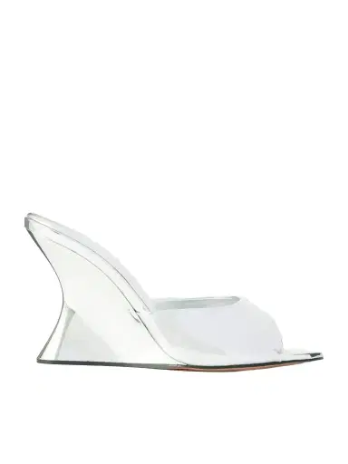 Aquazzura Bisous 95 Metallic Leather Wedge Sandals | Thumbnail 1 Aquazzura Bisous 95 Metallic Leather Wedge Sandals | Thumbnail 1