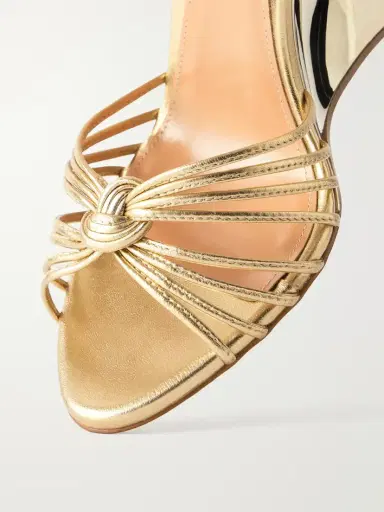Aquazzura Serenity 95 Metallic Leather Wedge Sandals | Thumbnail 5 Aquazzura Serenity 95 Metallic Leather Wedge Sandals | Thumbnail 5