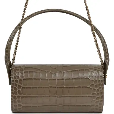 Chanel Chanel Barrel Clutch Bag with Chain Dark Khaki Croc Embossed Calfskin Gold Hardware | Thumbnail 4 Chanel Chanel Barrel Clutch Bag with Chain Dark Khaki Croc Embossed Calfskin Gold Hardware | Thumbnail 4
