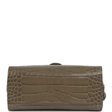 Chanel Chanel Barrel Clutch Bag with Chain Dark Khaki Croc Embossed Calfskin Gold Hardware | Thumbnail 7 Chanel Chanel Barrel Clutch Bag with Chain Dark Khaki Croc Embossed Calfskin Gold Hardware | Thumbnail 7
