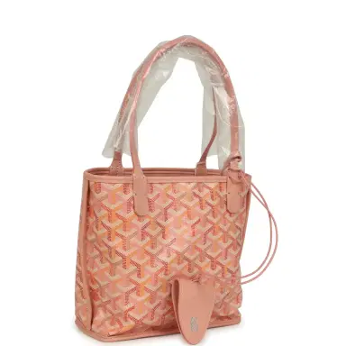 goyard Goyard Goyardine Anjou Powder Pink Mini Bag Palladium Hardware | Thumbnail 2 goyard Goyard Goyardine Anjou Powder Pink Mini Bag Palladium Hardware | Thumbnail 2