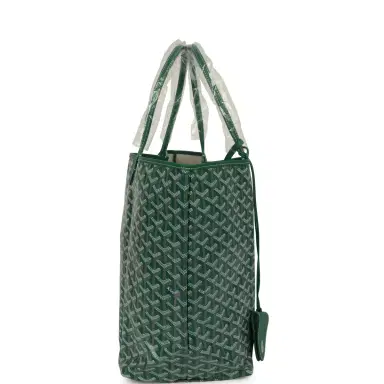 goyard Goyard Goyardine Green Saint Louis GM Tote Bag Palladium Hardware | Thumbnail 3 goyard Goyard Goyardine Green Saint Louis GM Tote Bag Palladium Hardware | Thumbnail 3