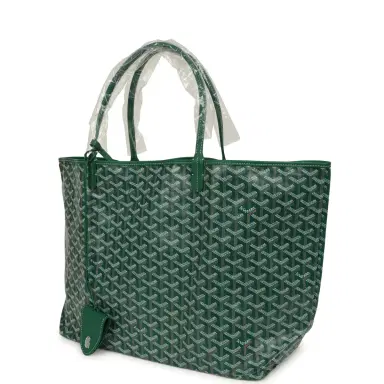 goyard Goyard Goyardine Green Saint Louis GM Tote Bag Palladium Hardware | Thumbnail 5 goyard Goyard Goyardine Green Saint Louis GM Tote Bag Palladium Hardware | Thumbnail 5