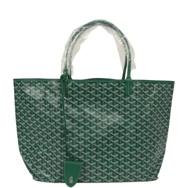 goyard Goyard Goyardine Green Saint Louis GM Tote Bag Palladium Hardware | Thumbnail 1 goyard Goyard Goyardine Green Saint Louis GM Tote Bag Palladium Hardware | Thumbnail 1