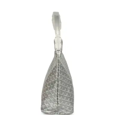 goyard Goyard Goyardine Silver Metallic Boheme Hobo Palladium Hardware | Thumbnail 3 goyard Goyard Goyardine Silver Metallic Boheme Hobo Palladium Hardware | Thumbnail 3