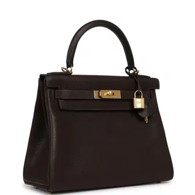 HERMÈS Hermes Kelly Retourne 28 Ebene Barenia Faubourg Gold Hardware | Thumbnail 2 HERMÈS Hermes Kelly Retourne 28 Ebene Barenia Faubourg Gold Hardware | Thumbnail 2