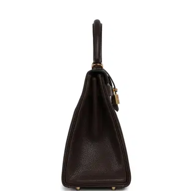 HERMÈS Hermes Kelly Retourne 28 Ebene Barenia Faubourg Gold Hardware | Thumbnail 3 HERMÈS Hermes Kelly Retourne 28 Ebene Barenia Faubourg Gold Hardware | Thumbnail 3