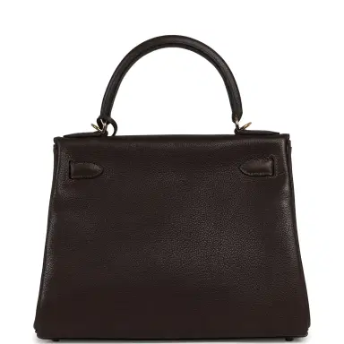 HERMÈS Hermes Kelly Retourne 28 Ebene Barenia Faubourg Gold Hardware | Thumbnail 4 HERMÈS Hermes Kelly Retourne 28 Ebene Barenia Faubourg Gold Hardware | Thumbnail 4