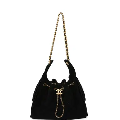 Chanel Pre-owned Chanel Small 25 Hobo Bag Black Suede Antique Gold Hardware | Thumbnail 6 Chanel Pre-owned Chanel Small 25 Hobo Bag Black Suede Antique Gold Hardware | Thumbnail 6