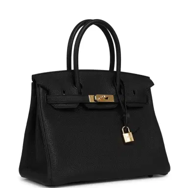 HERMÈS Pre-owned Hermes Birkin 30 Black Togo Gold Hardware | Thumbnail 2 HERMÈS Pre-owned Hermes Birkin 30 Black Togo Gold Hardware | Thumbnail 2