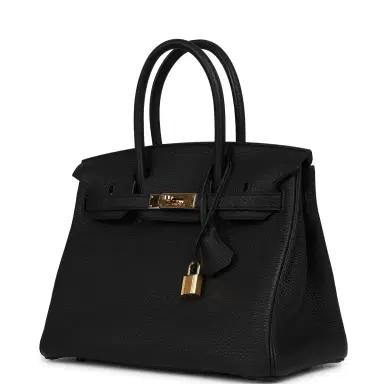 HERMÈS Pre-owned Hermes Birkin 30 Black Togo Gold Hardware | Thumbnail 5 HERMÈS Pre-owned Hermes Birkin 30 Black Togo Gold Hardware | Thumbnail 5