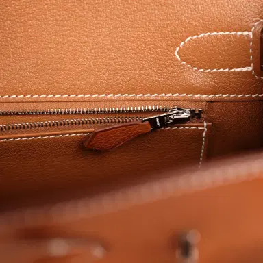 HERMÈS Pre-owned Hermes Birkin 30 Fauve Barenia Faubourg Palladium Hardware | Thumbnail 8 HERMÈS Pre-owned Hermes Birkin 30 Fauve Barenia Faubourg Palladium Hardware | Thumbnail 8