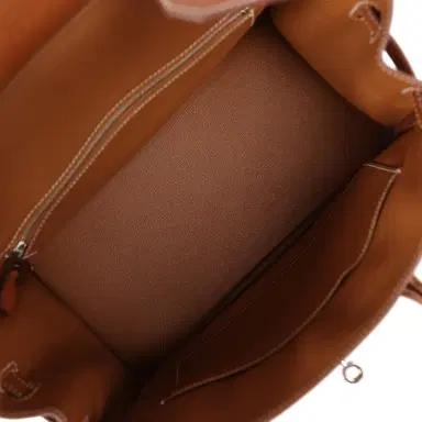HERMÈS Pre-owned Hermes Birkin 30 Fauve Barenia Faubourg Palladium Hardware | Thumbnail 9 HERMÈS Pre-owned Hermes Birkin 30 Fauve Barenia Faubourg Palladium Hardware | Thumbnail 9