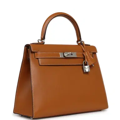 HERMÈS Pre-owned Hermes Kelly Sellier 28 Naturel Sable Butler Palladium Hardware | Thumbnail 2 HERMÈS Pre-owned Hermes Kelly Sellier 28 Naturel Sable Butler Palladium Hardware | Thumbnail 2