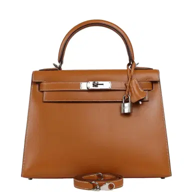 HERMÈS Pre-owned Hermes Kelly Sellier 28 Naturel Sable Butler Palladium Hardware | Thumbnail 1 HERMÈS Pre-owned Hermes Kelly Sellier 28 Naturel Sable Butler Palladium Hardware | Thumbnail 1