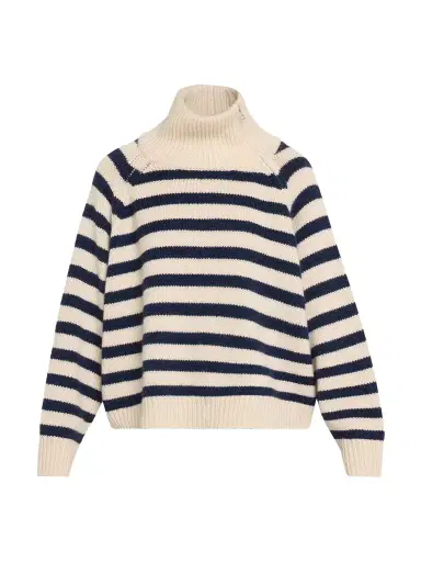 Nili Lotan Raelynn Striped Cashmere Turtleneck Sweater | Thumbnail 1 Nili Lotan Raelynn Striped Cashmere Turtleneck Sweater | Thumbnail 1
