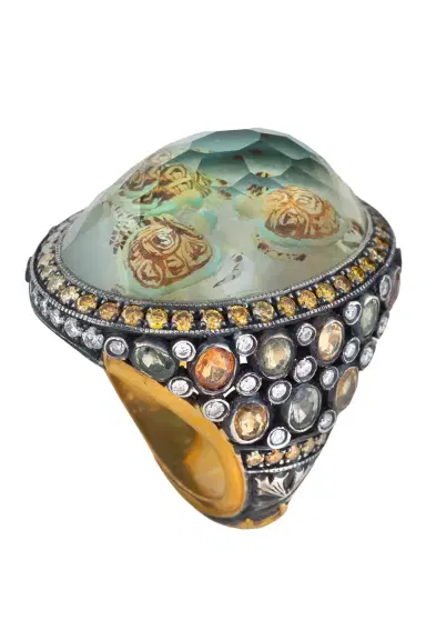SEVAN BICAKCI Sapphire Yellow Diamond Carved Turtle Ring | Thumbnail 2 SEVAN BICAKCI Sapphire Yellow Diamond Carved Turtle Ring | Thumbnail 2