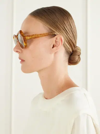 Jacques Marie Mage Perreti butterfly-frame acetate sunglasses - yellow - One Size | Thumbnail 5 Jacques Marie Mage Perreti butterfly-frame acetate sunglasses - yellow - One Size | Thumbnail 5