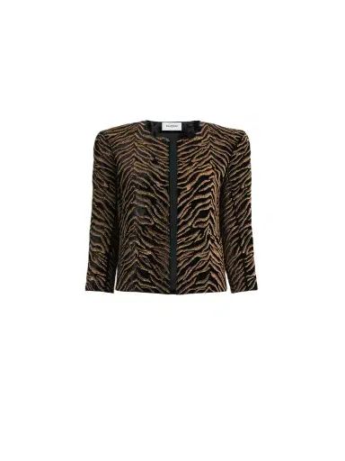 Balmain Velvet jacket with tiger embroidery | Thumbnail 1 Balmain Velvet jacket with tiger embroidery | Thumbnail 1